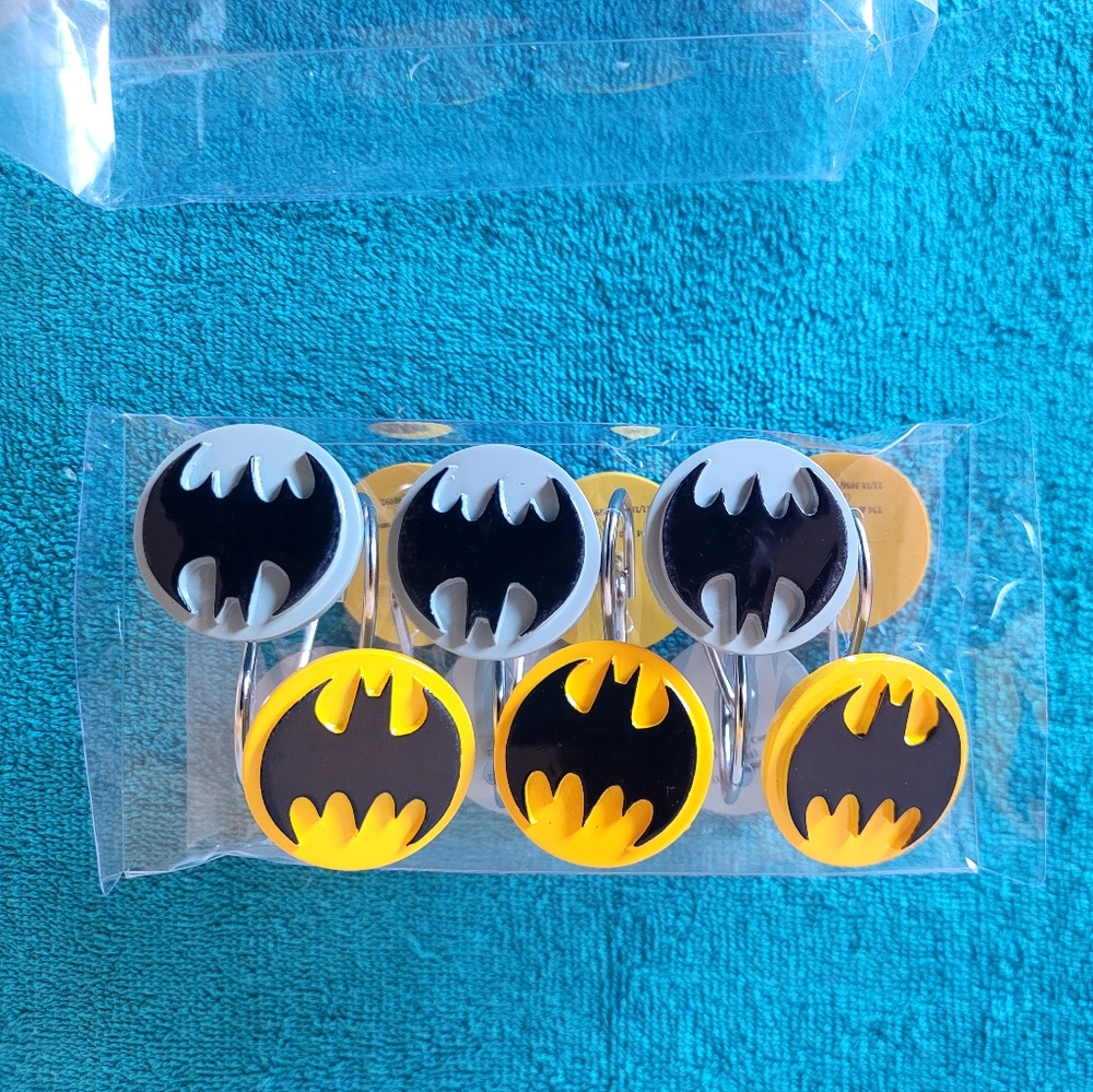 DC Comics Batman shower curtain hooks